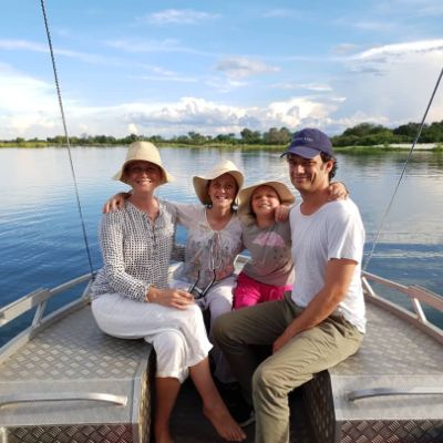 Picture of Benjamin Winspear family during a vacation in Zambesi. 